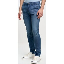 Spodnie chinosy jeans męskie niebieskie Cinar 128