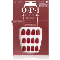 OPI xPRESS/ON, zestaw sztucznych paznokci, czerwone