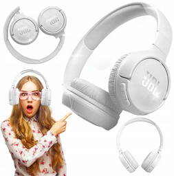 Słuchawki Nauszne Jbl Tune 510BT Białe Bluetooth Słuchawki