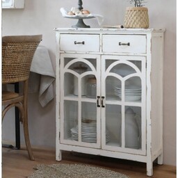 Komoda Postarzana Chic Antique Przeszklona B
