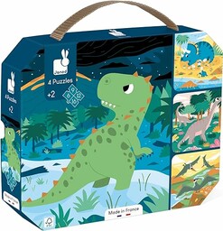 Janod- Dinozaury puzzle, J02541, wielokolorowe