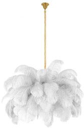 MOOSEE lampa wisząca TIFFANY 135 biała mosiądz /