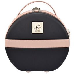 SEMI LINE Kuferek T5671-1 Vintage 23 cm Czarno-różowy