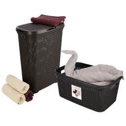 Kosz z pokrywą 60L + pojemnik 45L Curver
