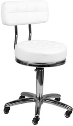 Taboret kosmetyczny AM-877 biały