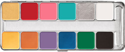 Kryolan, Pintura Water Color Palette 12 Colors, paleta