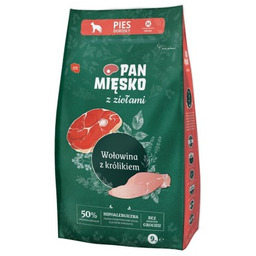 PAN MIĘSKO Wołowina z królikiem (dorosły) chrupki M