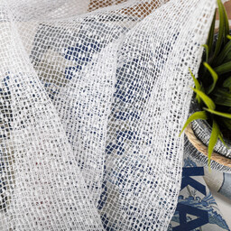 Markizeta Firanka fantazyjna siatka z puszystymi przeszyciami, wysokość