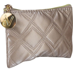 INTER-VION Gold & Black mała kosmetyczka pikowana Złota