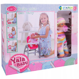 Lalka Bobas W Nosidełku krzesełko do karmienia Siusiająca