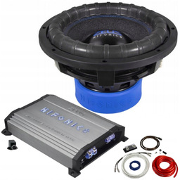 Głośnik Basowy 30CM Hifonics ZRX12D2 ZXE3000/1 Kable HFX35WK