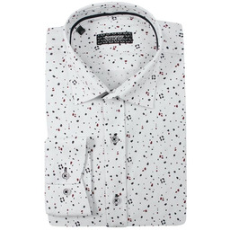 Biała Bawełniana Koszula z Długim Rękawem -GRZEGORZ MODA