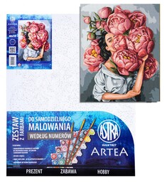 Obraz malowanie po numerach 40x50cm w Piwoniach Astra