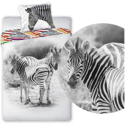 Pościel Młodzieżowa Bawełniana 367 Zebra 140x200NP 2 części