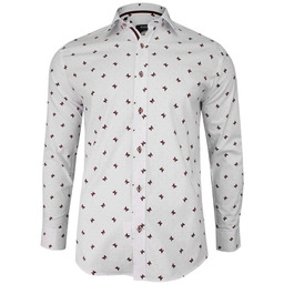Biała Bawełniana Koszula, Długi Rękaw -GRZEGORZ MODA MĘSKA-