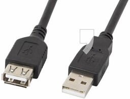 Kabel USB-A M/F 2.0, 0,7m przedłużacz