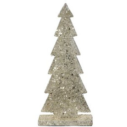 Dekoracja metalowa choinka 37 cm srebrny