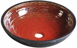 Sapho ATTILA umywalka ceramiczna średnica 425 cm pomidorowo/naftowa