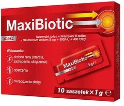 Maxibiotic maść, 10sasz. x 1g -> Odbiór