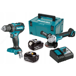 Makita Zestaw Szlifierka DGA504 Wkrętarka DDF485 Walizka 2x
