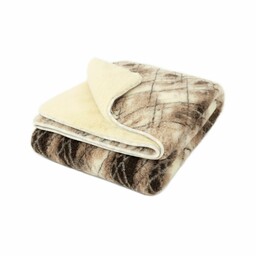 Kampol Kołdra wełniana 150x200 Serpe beżowo-brązowa z delikatnym