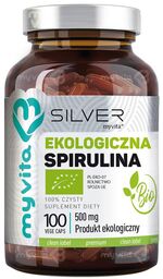 MyVita Silver, Spirulina ekologiczna BIO 500 mg, 100