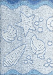 Greno Ręcznik Flora Ocean 70x140 niebieski bawełniany frotte