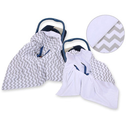 Dwustronny Kocyk Do Fotelika Dla Niemowląt - Chevron