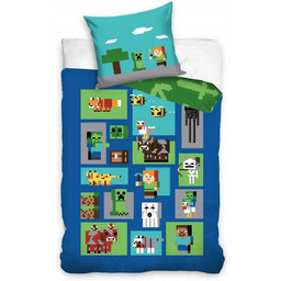 Pościel Minecraft 140x200 Alex Steve Clipper Dla Dzieci