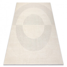 Dywan DUNE 2502 krem - Geometryczny, koła, strukturalny