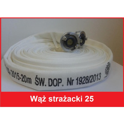Wąż strażacki 25, hydrantowy 1 cal, nowy polski