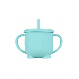 Bibi Silikonowy kubek ze słomką miętowy