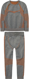 lupilu Bielizna termiczna chłopięca (koszulka + legginsy) Szary/pomarańczowy