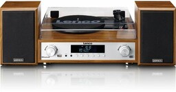 LENCO Gramofon MC-160WD Drewno, Manualny,Napęd paskowy,BT,Kolumny głośnikowe