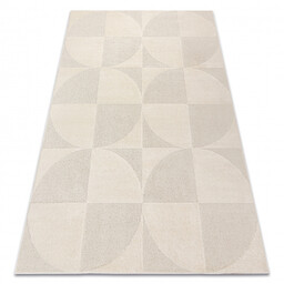 Dywan DUNE 2900 krem - Geometryczny, koła, strukturalny