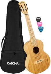 Cascha HH 2314 Bamboo Natural Ukulele Tenorowe SET