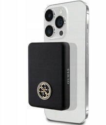 Powerbank indukcyjny Guess 4G Strassed Metal Logo MagSafe