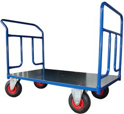 Dwuburtowy wózek transportowy, blacha (1000x600), 250 kg