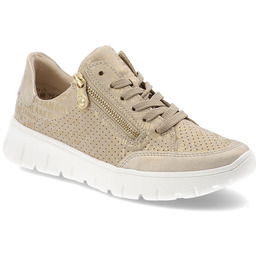 Rieker Beżowe Półbuty Modne Obuwie Damskie