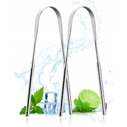 SKROBACZKA DO JĘZYKA STAL NIERDZEWNA 2 SZT U-KSZTAŁT