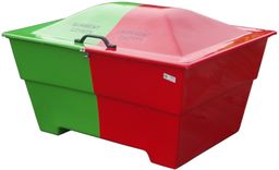 Dwukomorowy pojemnik na sorbent, odpady niebezpieczne 450 l