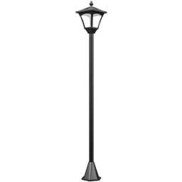 Lampa ogrodowa z baterią solarną Outsunny 15x15x120cm, czarna