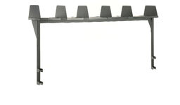Półka górna CARGO, 2000x300 mm, 6 przegródek, szary