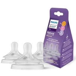 AVENT Natural Zestaw smoczków antykolkowych do butelek 0-6m+,