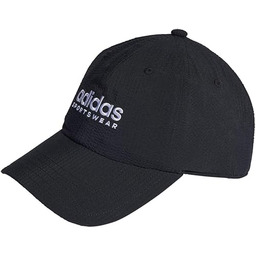 adidas Uniseks Seersucker Dad Cap, black/white, L