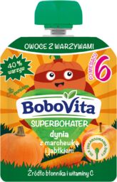 BoboVita Superbohater Mus w tubce, dynia z marchewką