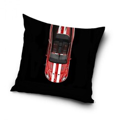 Carbotex Poszewka dziecięca 40x40 Auto czarna czewona C24