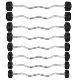 GSL-20 Sztanga/gryf Stały Łamany Gumowany 20 Kg Hms