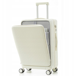 Walizka Kabinowa Podróżna Biała Abs Odporna 38L Usb