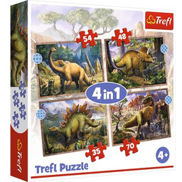 TREFL Puzzle Ciekawe dinozaury (207 elementów)